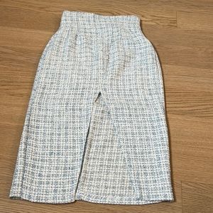 Zara plaid midi skirt in light blue size M